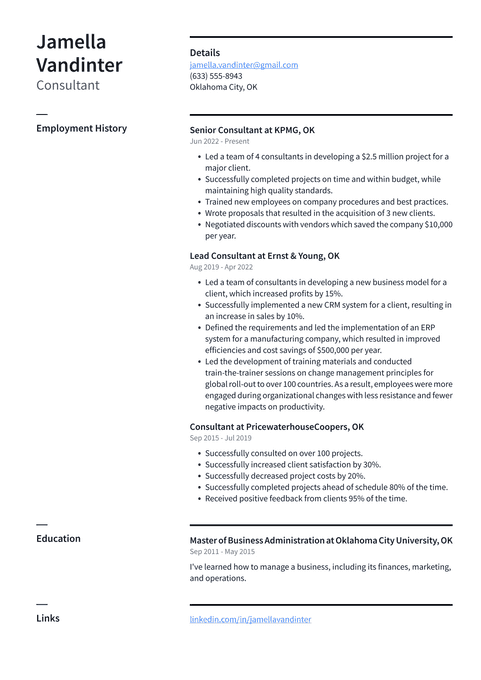 Professional resume template